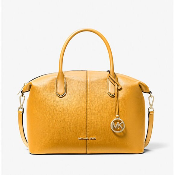 Michael Kors Hyde Pebbled Leather Satchel (NWT) - Picture 1 of 12